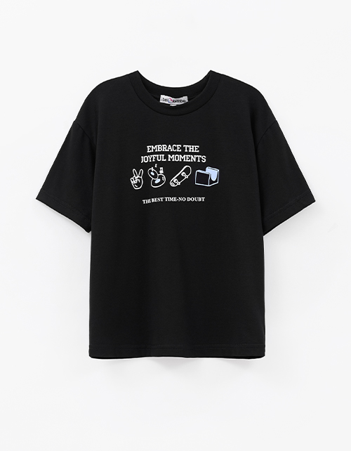 Чёрная футболка для мальчика