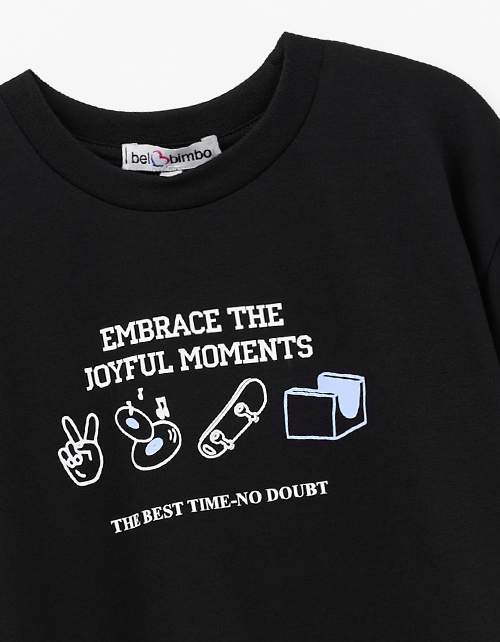 Чёрная футболка для мальчика