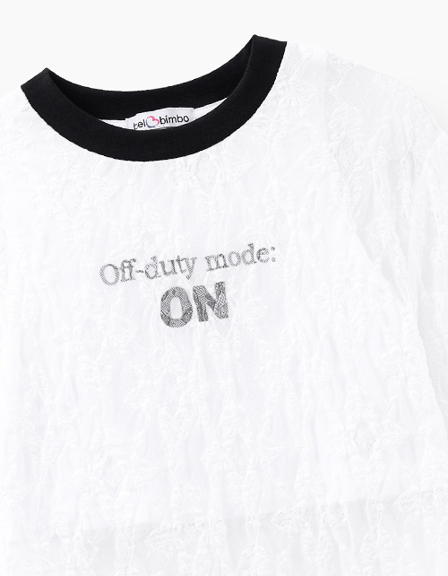 Кружевная футболка для девочки