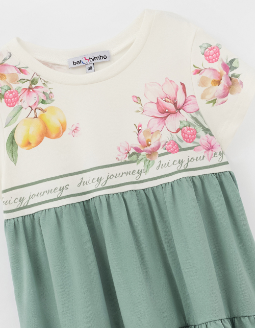 Платье с каскадной юбкой для девочки