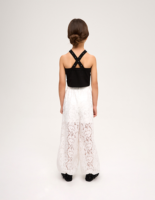 Ажурные брюки-джоггеры для девочки