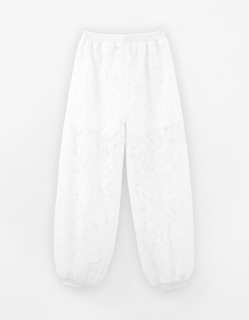 Кружевные брюки-джоггеры для девочки