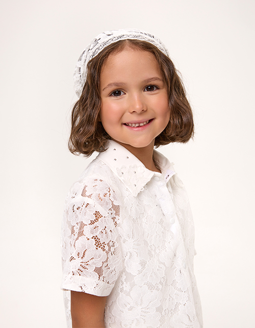 Ажурная блузка для девочки