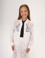 Кружевной жакет-бомбер для девочки