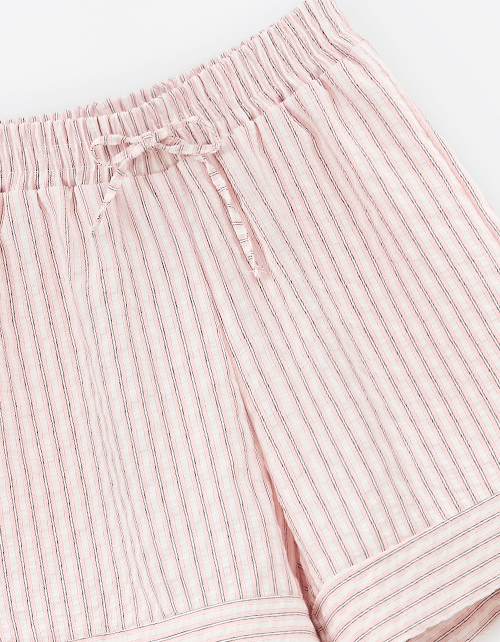 Шорты в полоску в пижамном стиле для девочки