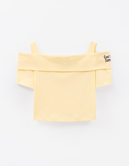 Светло-жёлтый топ для девочки
