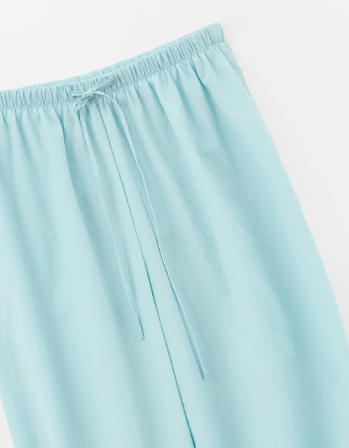 Светло-бирюзовые брюки-аладдины для девочки