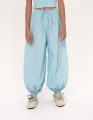 Светло-бирюзовые брюки-аладдины для девочки