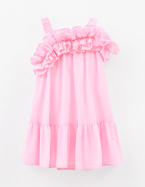 Летнее платье в светло-розовом оттенке для девочки