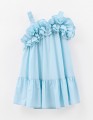 Летнее платье в светло-бирюзовом оттенке для девочки