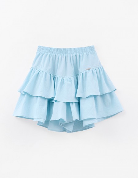 Светло-бирюзовая юбка-шорты для девочки