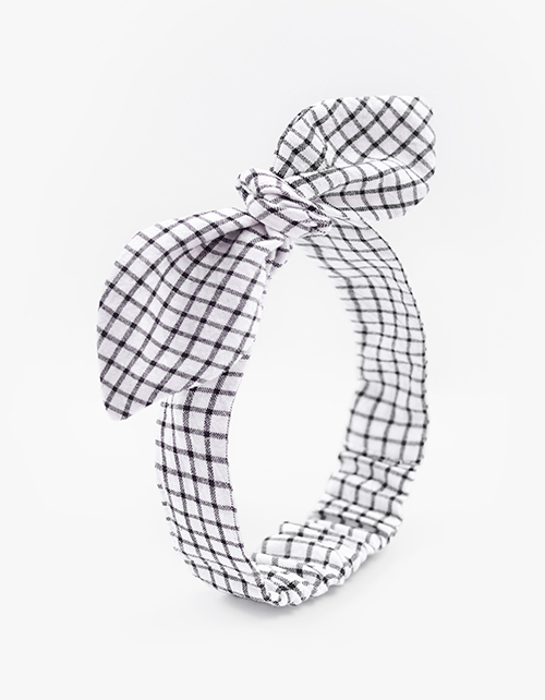 Повязка в клетку для девочки