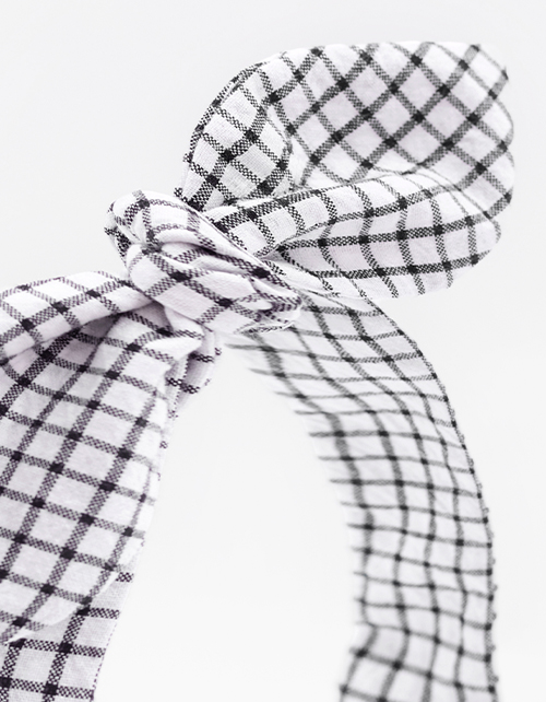 Повязка в клетку для девочки