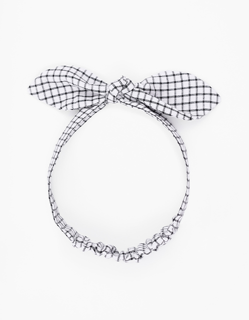 Повязка в клетку для девочки