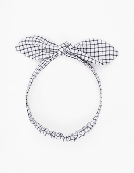 Повязка в клетку для девочки Повязка в клетку для девочки