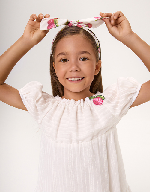 Повязка с малиной для девочки